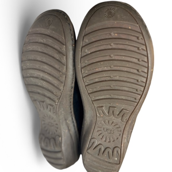 UGG Neevah Black Suede Leather Ankle Boots Fur Lined Boots Women’s Size 10 - Picture 7 of 14